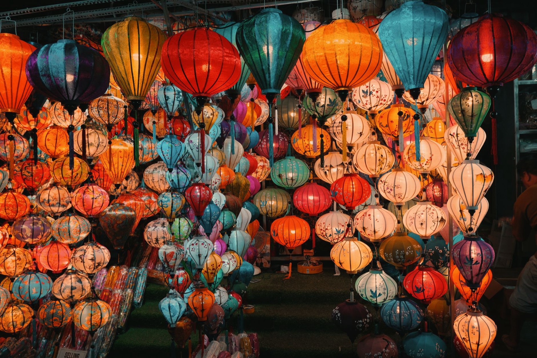 Hoi An — Vibrant display of traditional lanterns in Hội An, showcasing Vietnamese culture